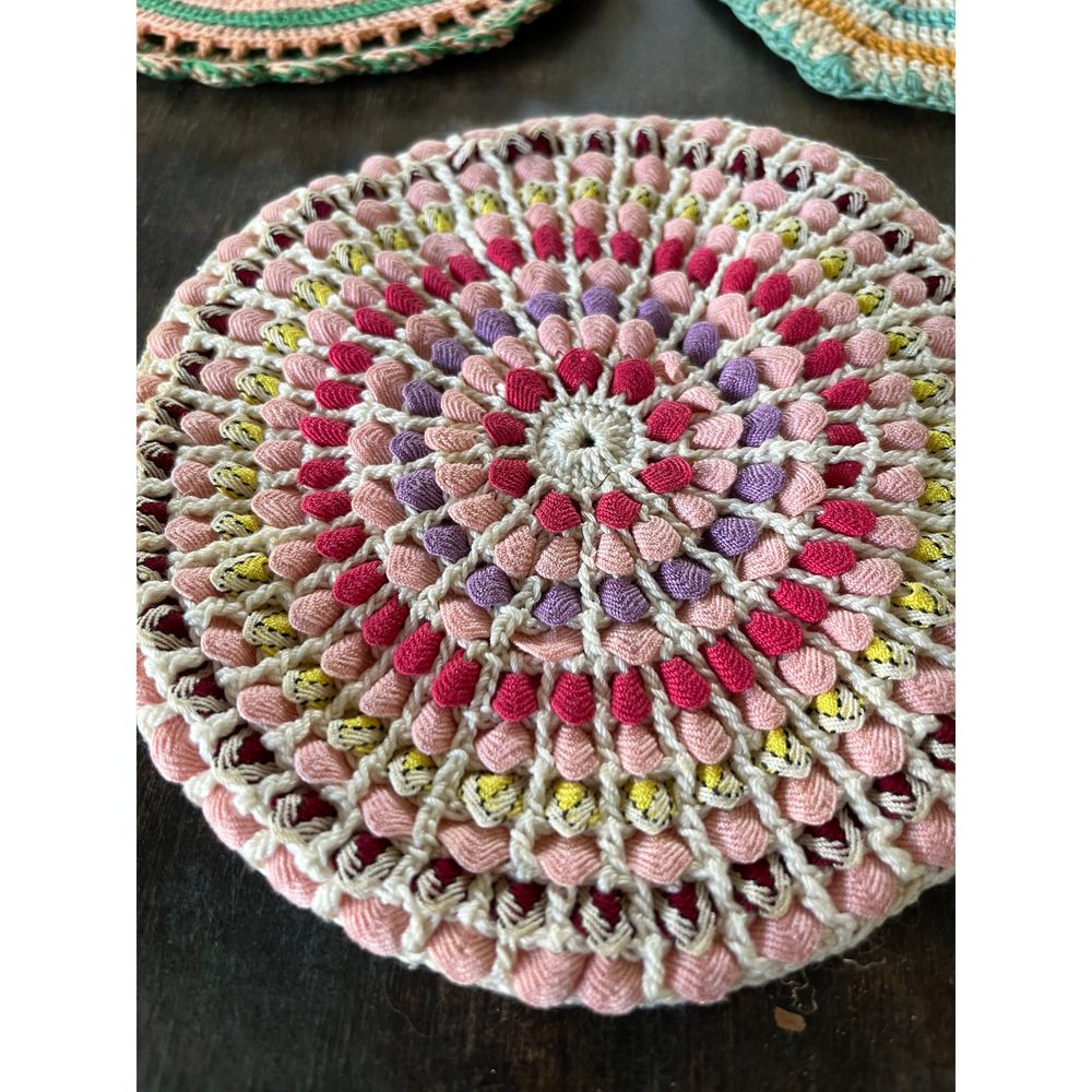 Vintage Crochet Handmade Pot Holders